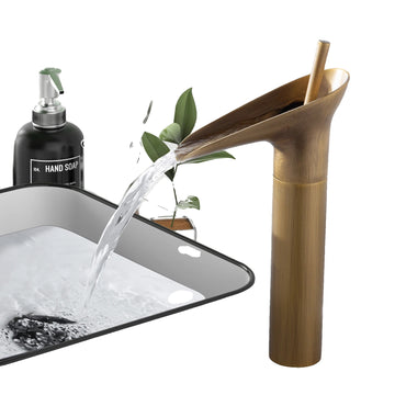 Badkamer wastafelkraan, waterval ontwerp, enkel gat