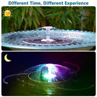 AquaGlow Fountain | Solar Springbrunnen mit LED-Beleuchtung | 16 Düsen & 5000mAh Akku 2