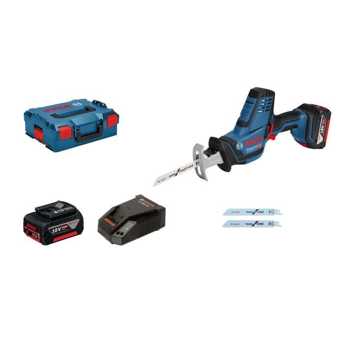 Bosch Professional GSA 18V-Li zaag + 2 batterijen 4.0Ah, geleverd in L-Boxx