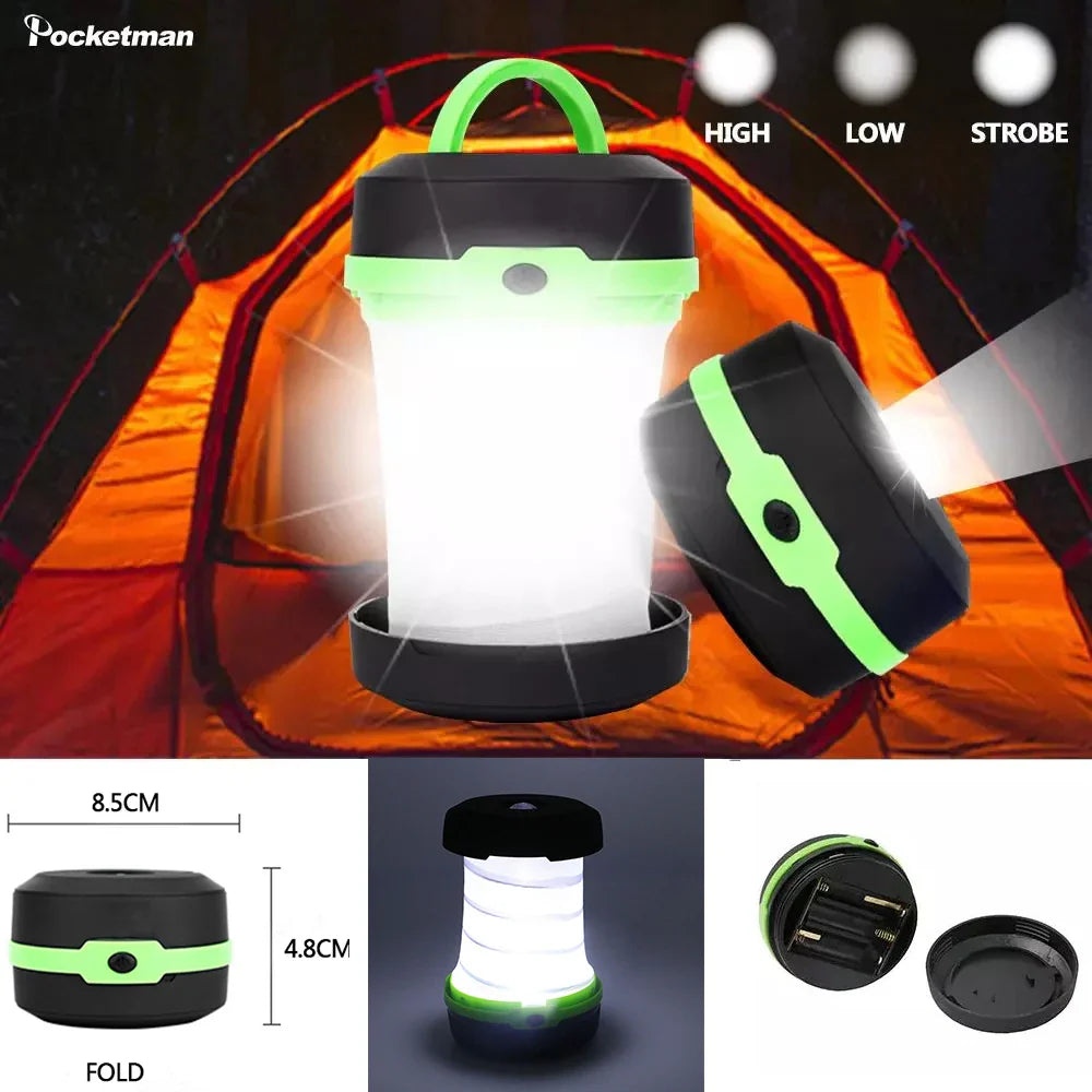 LumiFold LED Campinglampe | 2-in-1 Funktion | Ultraleicht & Kompakt | 3 Leuchtmodi 0