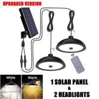 Solivara Solar-Kronleuchter | Mit Sensor & Fernbedienung | IP65 | Warm-/Kaltweiß | 10h Laufzeit 9