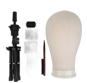 21/22/23 inch Pruik Hoofd Mannequin - Canvas Blok, Statief