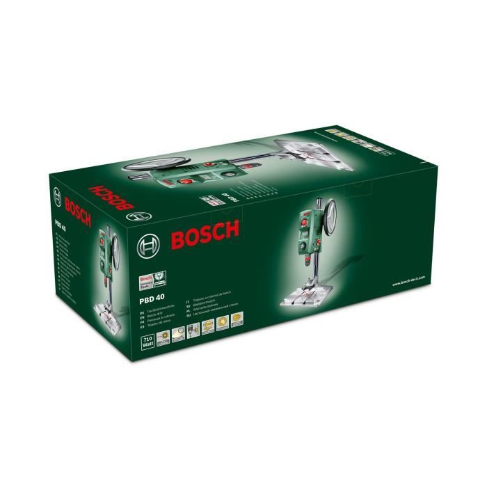 Bosch column drill - PBD 40 (710W, delivered in a box with 1 parallel stop and 1 quick clamp)