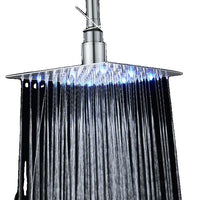 Cap de duș cu LED-uri, schimbare de culoare în funcție de temperatură, design ultra-subțire.