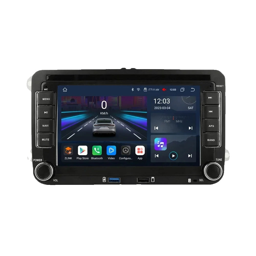 Android Auto Radio, VW POLO GOLF 5 6 Plus PASSAT B6 JETTA TIGUAN TOURAN SHARAN SCIROCCO Caddy Vento, bilspel Audio Auto Stereo