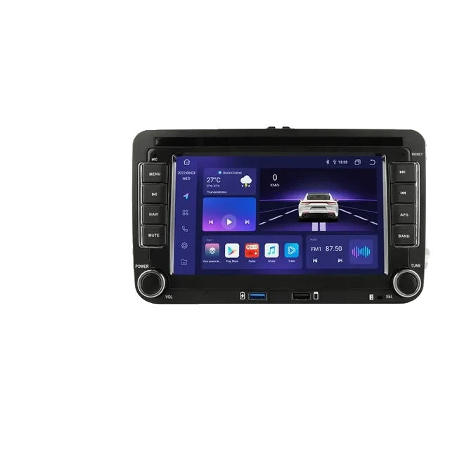 Radio auto Android, VW POLO GOLF 5 6 Plus PASSAT B6 JETTA TIGUAN TOURAN SHARAN SCIROCCO Caddy Vento, stereo auto cu carplay Audio.
