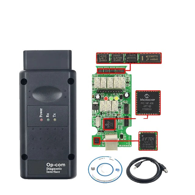 Opcom Diagnostisk Scanner, PIC18F458 Chip, Firmwareuppdatering