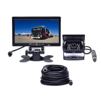 Ecran de monitorizare auto de 7 inch + Cameră de vedere nocturnă IR - DC 12V-24V Bus Re