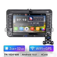 Android Auto Radio GPS, 7-inch scherm, compatibel met VW/Volkswagen