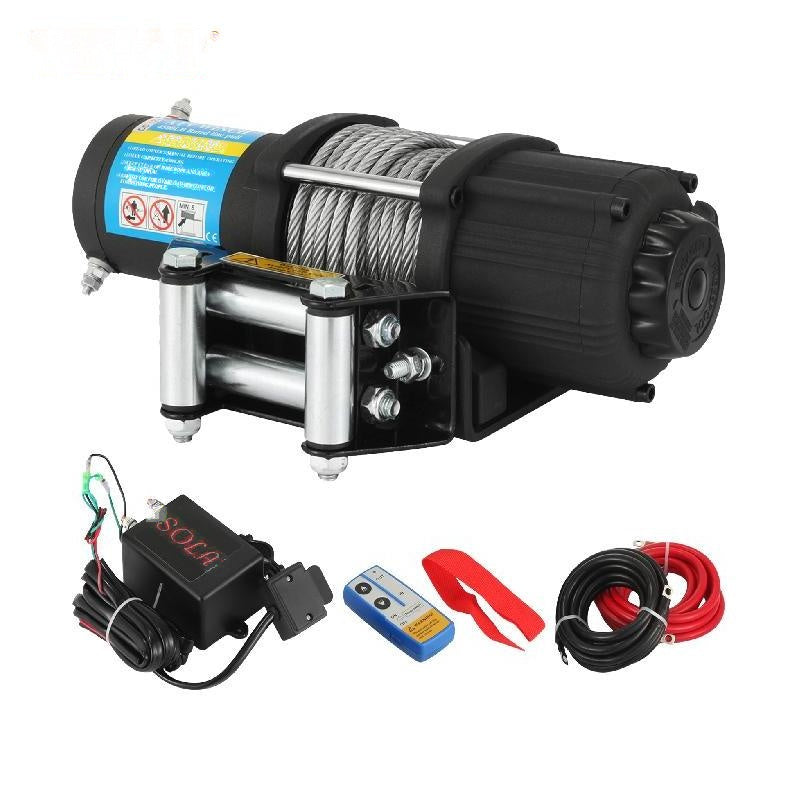 4,000 lbs Electric Truck Winch - Automatic Load Brake, Powerful