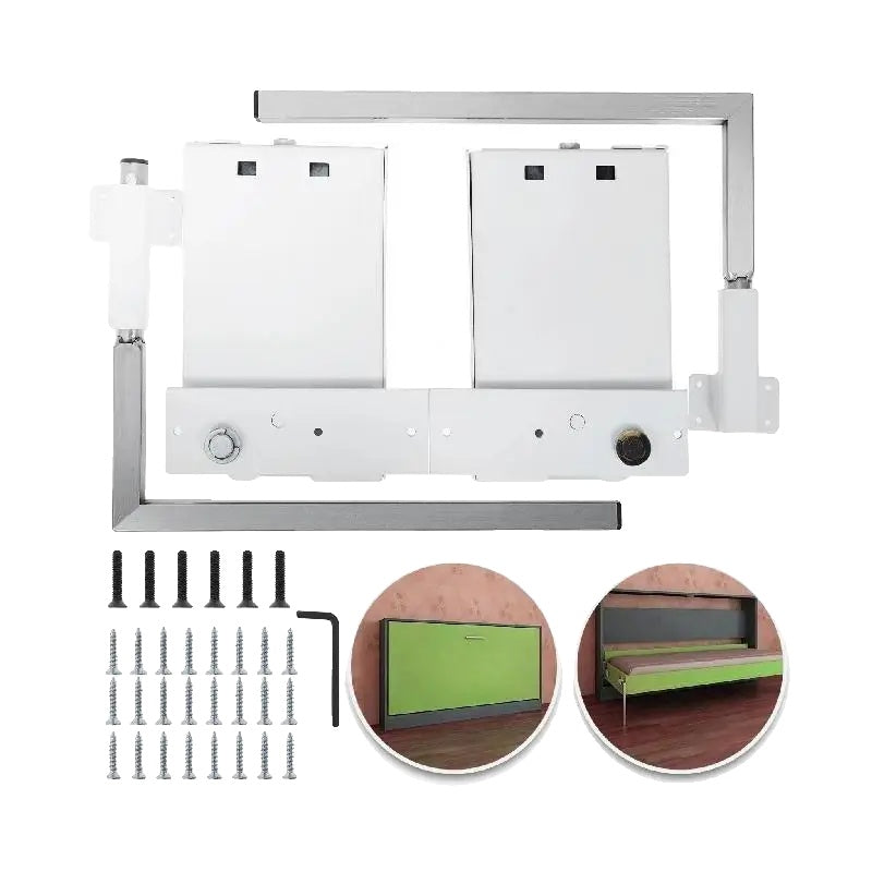 Murphy Wall Bed Hardware Kit, Spring Mechanism, Horizontal Design
