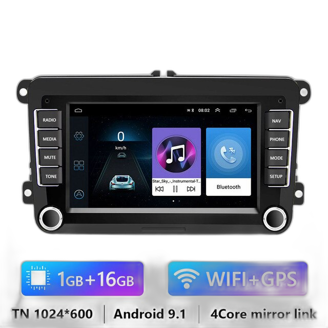 Bilradio GPS, 7 Multimedieafspiller, RDS Carplay