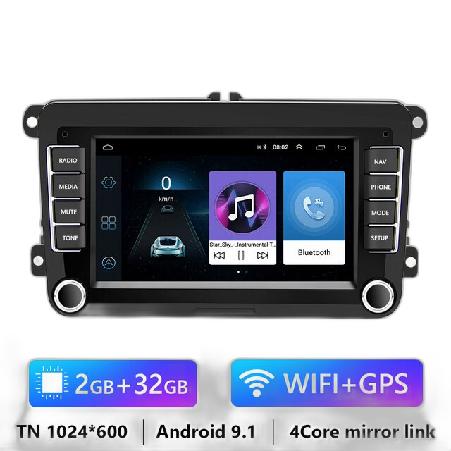 Auto Radio GPS, 7 Multimedia Speler, RDS Carplay