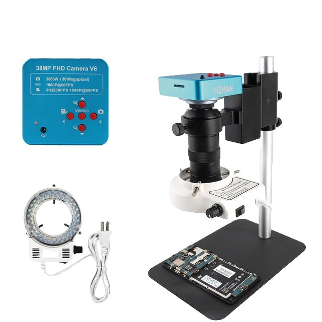 Digital Microscope, 48MP 4K Video Camera, LED Circular Lamp