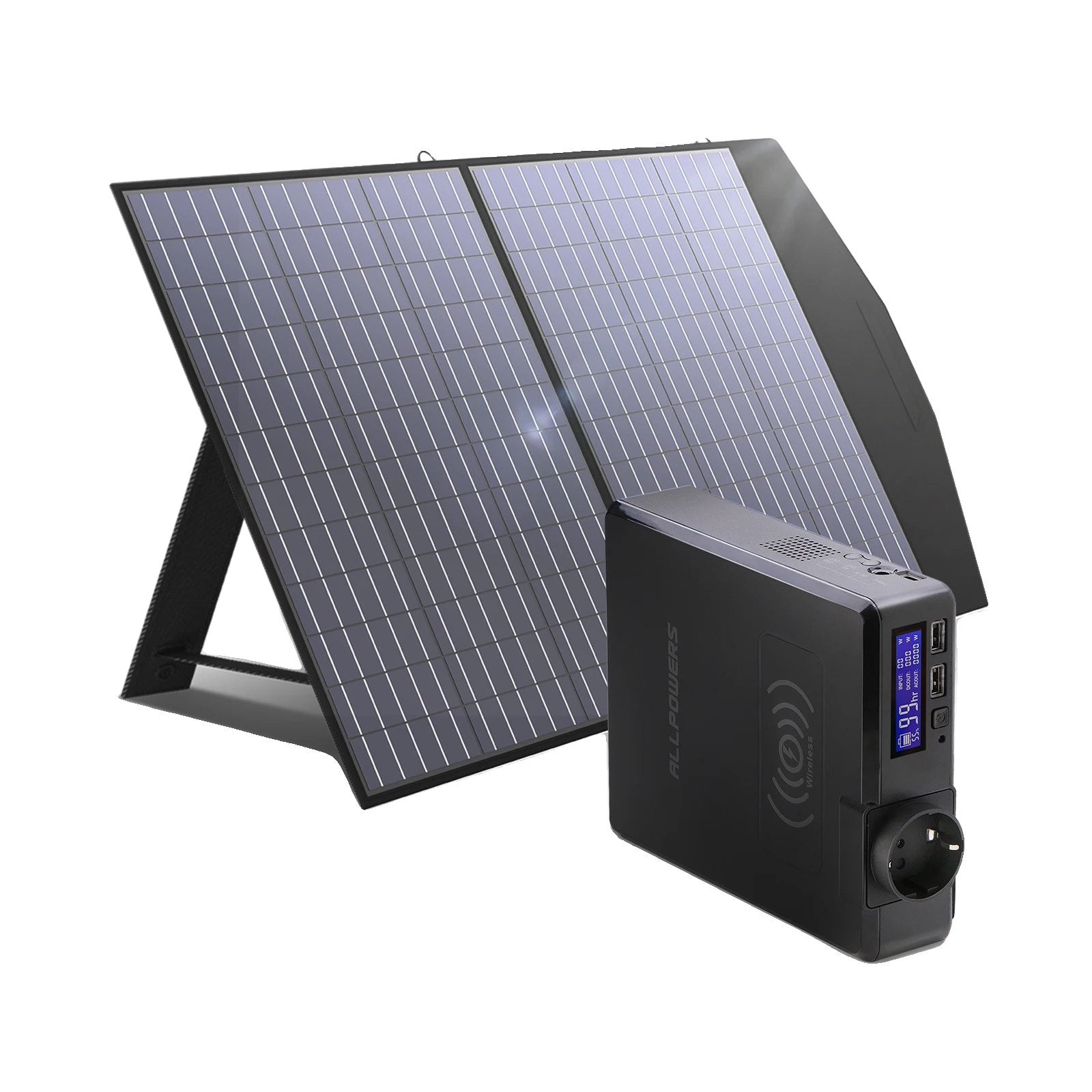 Solar Power Bank, 41600mAh Kapacitet, 200W Power Station