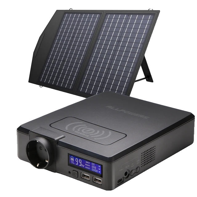 Solar Power Bank, 41600mAh Capacity, 200W Power Station