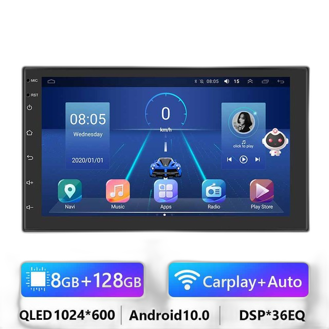 7/9/10.1 2Din Android Car Radio - 8G 128G Multimedia Video Player