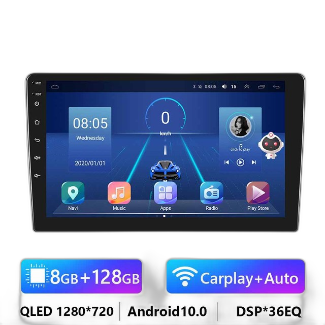 Radio auto Android 7/9/10,1 2Din - Player video multimedia 8G 128G