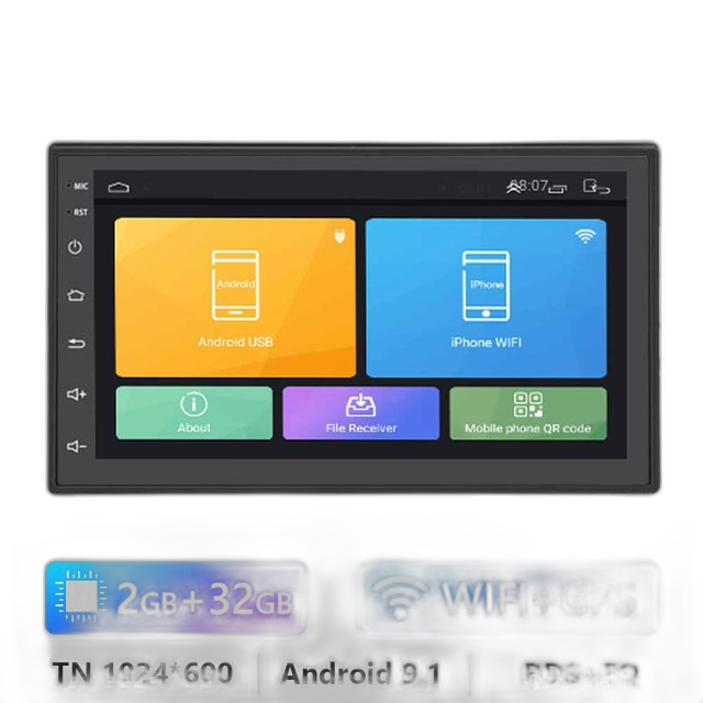 7/9/10.1 2Din Android Autoradio – 8G 128G Multimedia-Video-Player