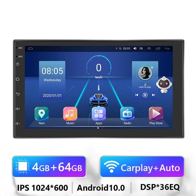 7/9/10.1 2Din Android bilradio - 8G 128G multimediavideospelare