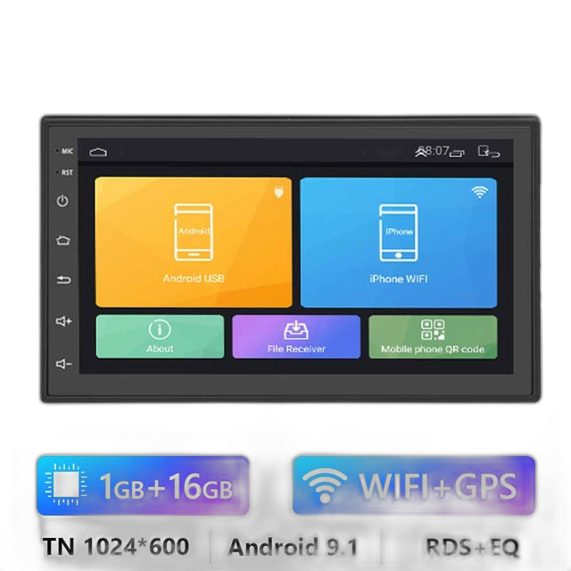 7/9/10.1 2Din Android bilradio - 8G 128G multimediavideospelare