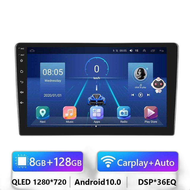 7/9/10.1 2Din Android Autoradio – 8G 128G Multimedia-Video-Player