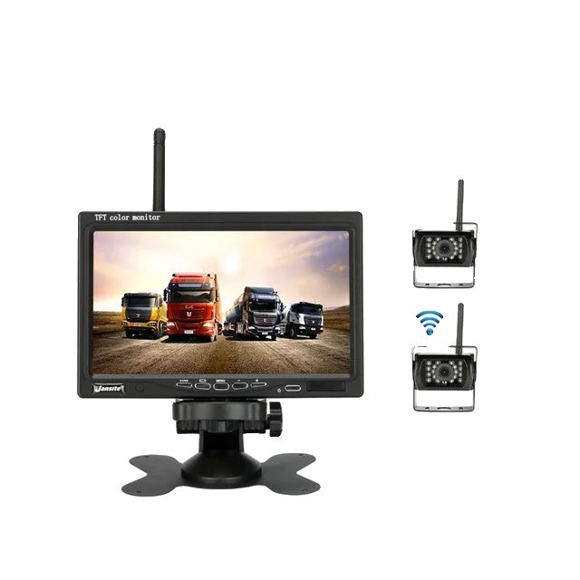 Trådlös HD Fordonskamera, 7-tums Monitor, Bakåtkamera Kompatibilitet