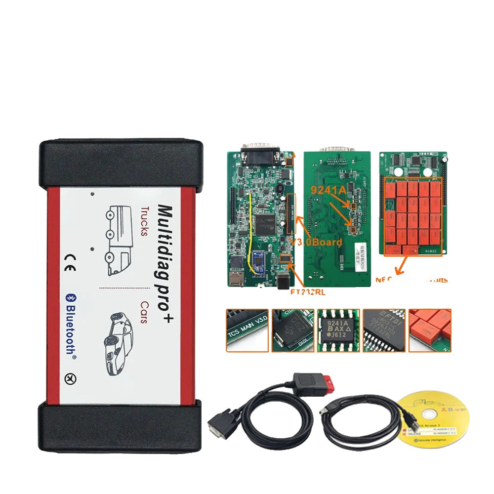 OBD2-skanneri, Bluetooth-yhteys, auto- ja kuorma-auton diagnostiikkatyökalu