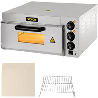 Electric Pizza Oven, 14 Single Deck Layer, Stone and Shelf