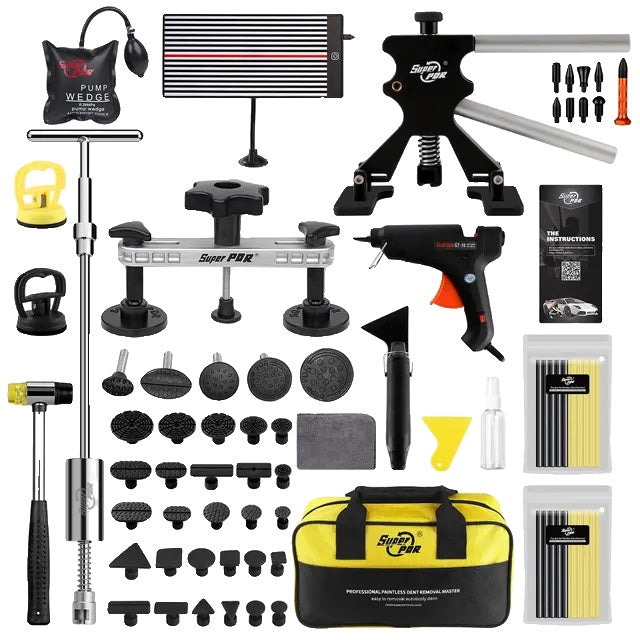 PDR Uitdeukgereedschapset, Professioneel Gereedschap voor het Repareren van Deuken in Auto's, Zuignap Uitdeuklifter