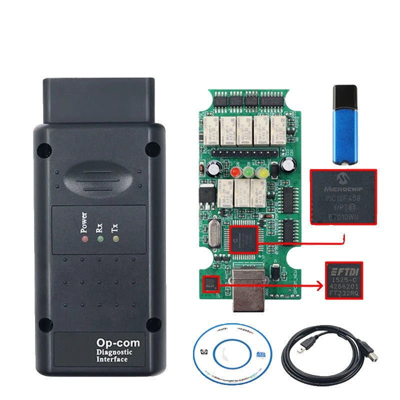 OPCOM V2021, Cititor de coduri Opel CAN-BUS OBD2, Actualizare Flash