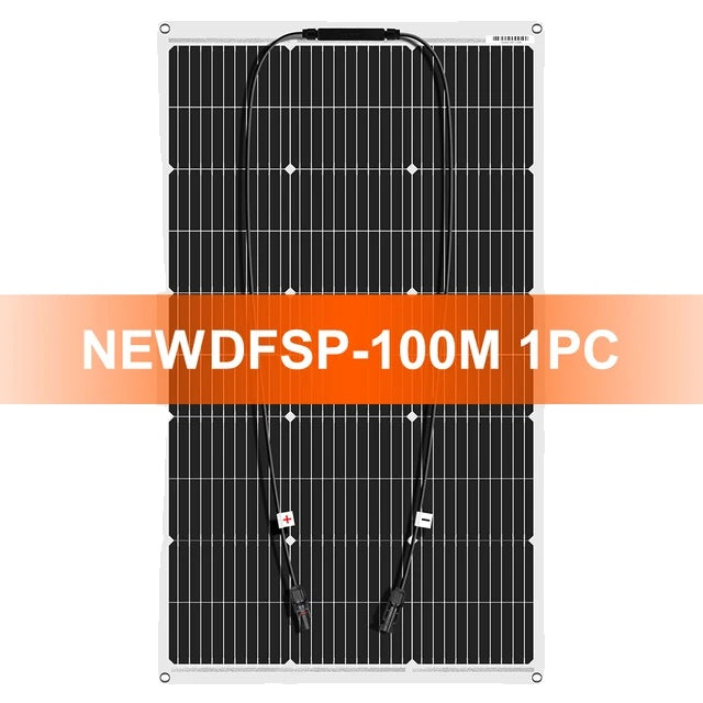Flexibel solpanel, vattentät, 12V solbatteripaket