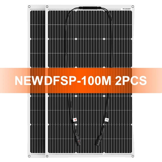 Panou solar flexibil, rezistent la apă, pachet baterie solară de 12V