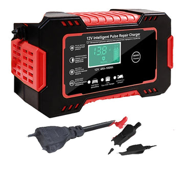 "Bilbatteriladdare, 12V, Fullt Automatisk, Digital Display"