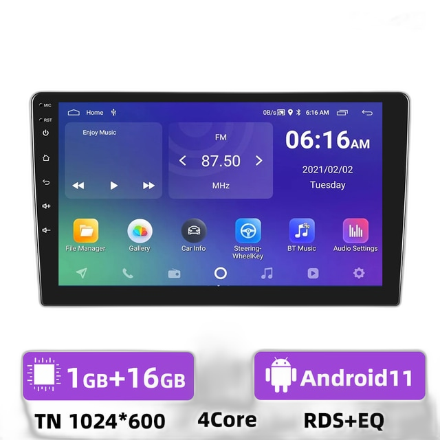 7 9 10 Android Autoradio - Podofo 2din Multimedia Video Player GPS Recorder