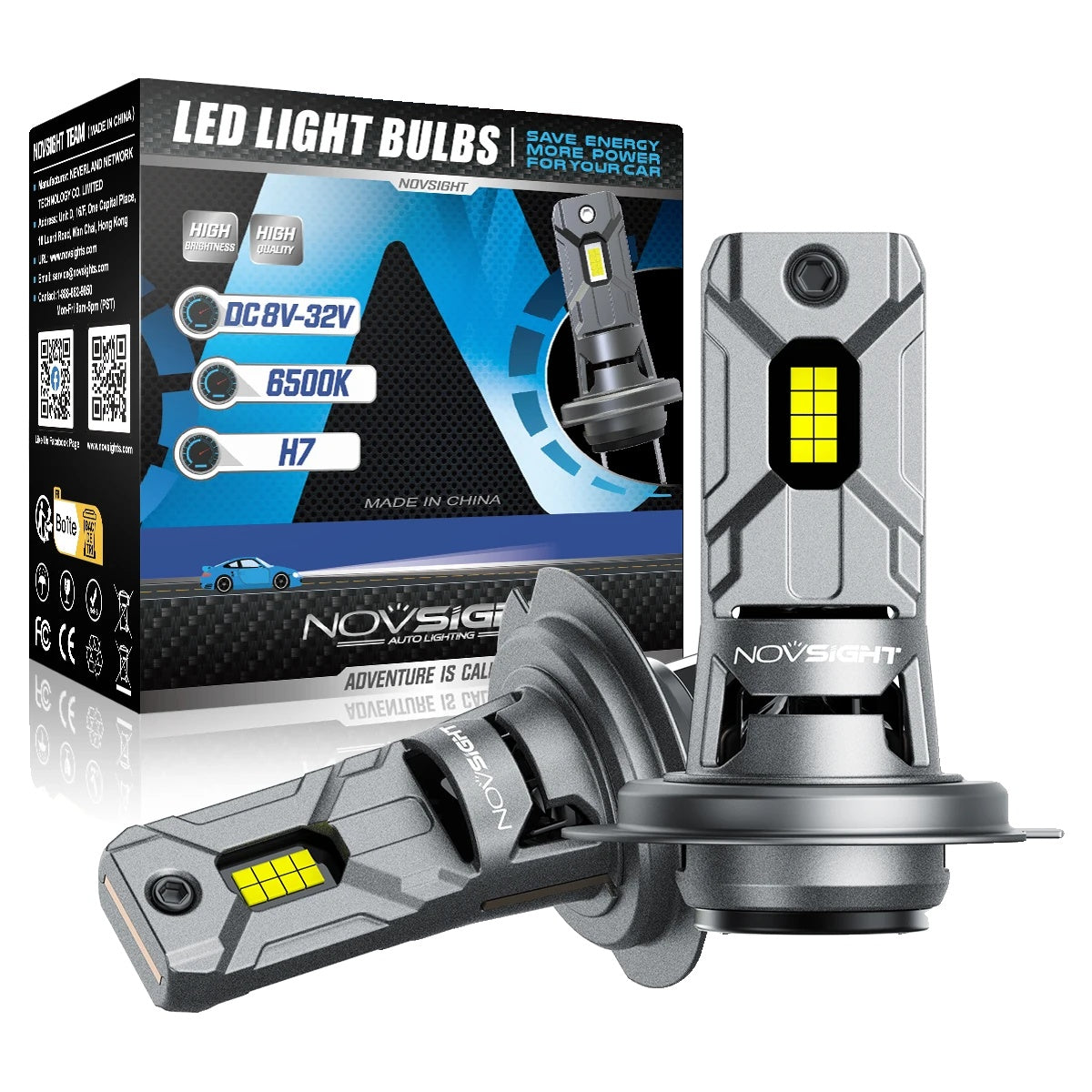 LED Headlight Bulbs, 60W, 12000LM