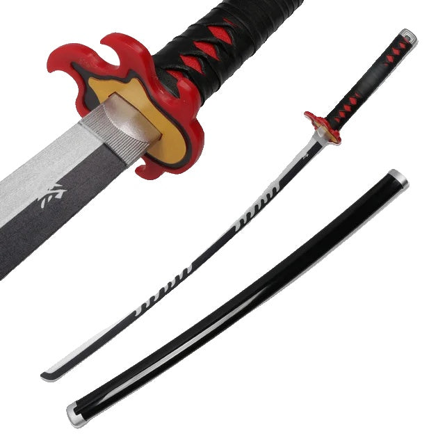 Demon Slayer Svärd, 104 cm Längd, Trä Samurai Design