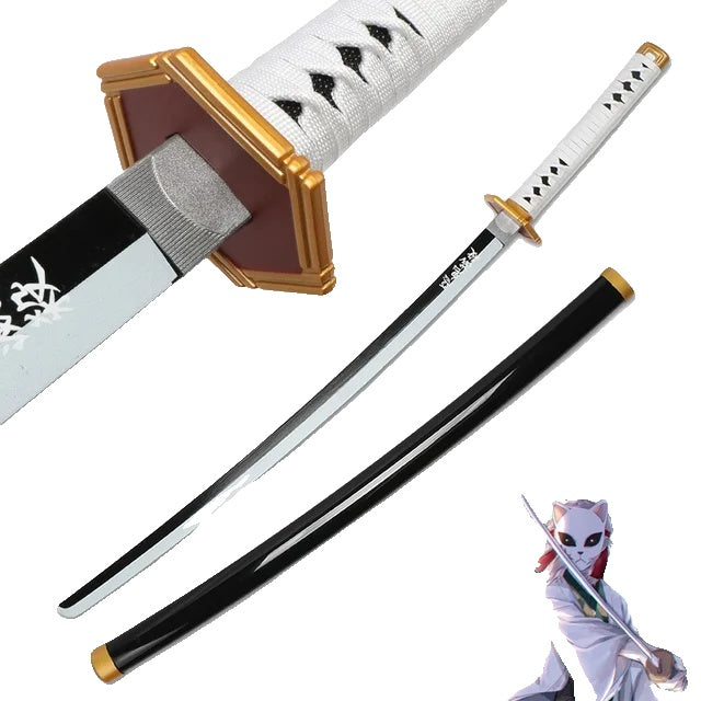 Demon Slayer Sword, 104 cm Length, Wooden Samurai Design