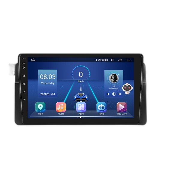 Radio auto Carplay, control vocal AI, receptor stereo 4G