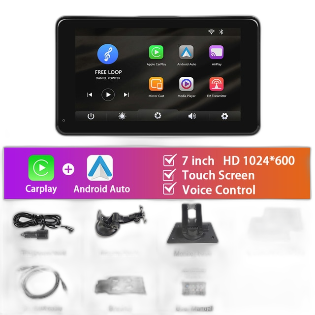7 inch Autostereo MP5 Speler met Carplay, Android Auto, Bluetooth - Navigatie & Spraakbesturing