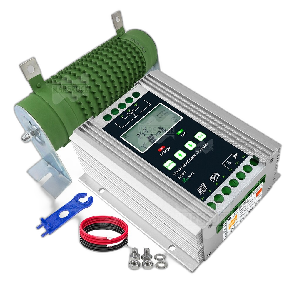 Hybrid-Schwarzer Controller, 1400W Leistungsausgang, kompatibel mit Windturbinen und PV-Batterien