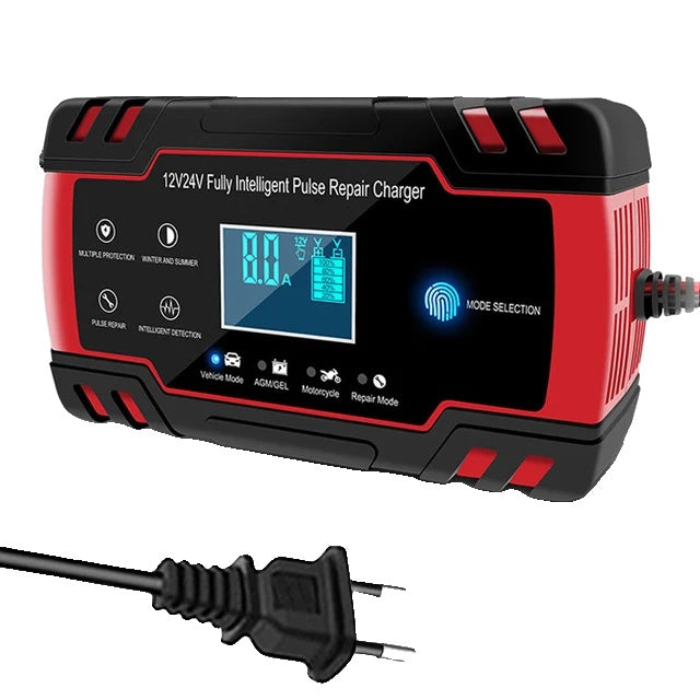 Car Battery Charger, 8A Fast Charge, LCD Display