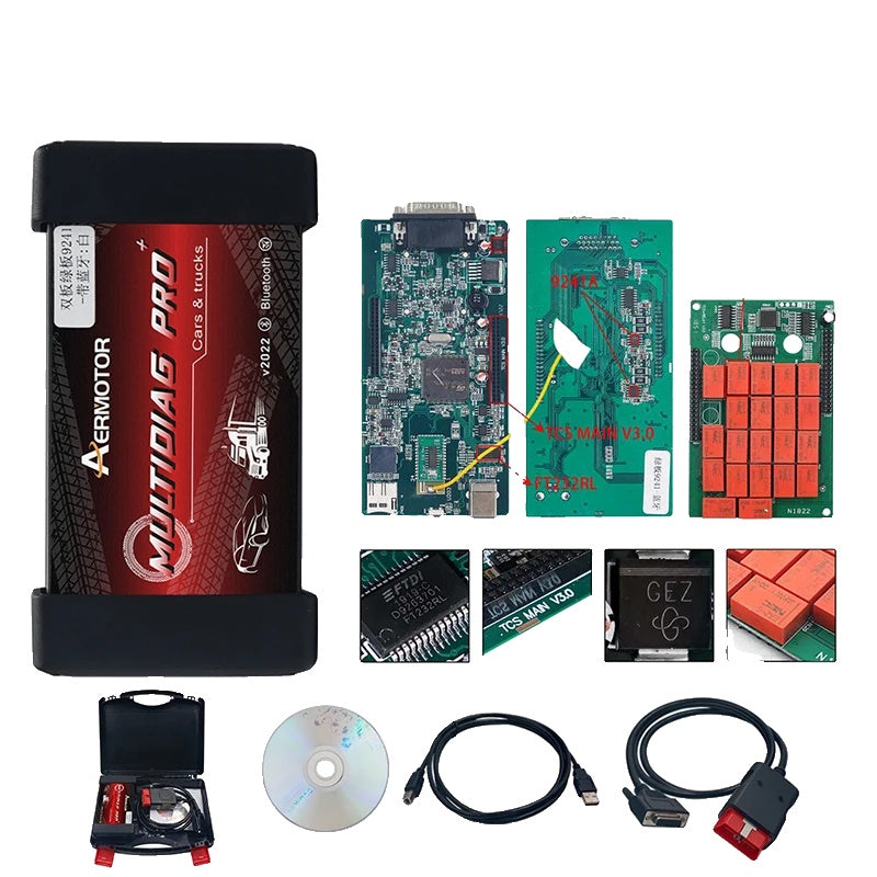 Scannerul TCS Multidiag Pro, conectivitate Bluetooth, compatibilitate cu mașini/camioane OBD2