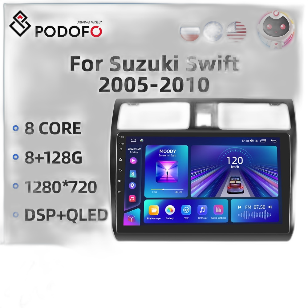 Android 10 Autoradio voor Suzuki Swift 2005-2010 - Multimedia Videospeler, GPS, 4G WIFI & Carplay