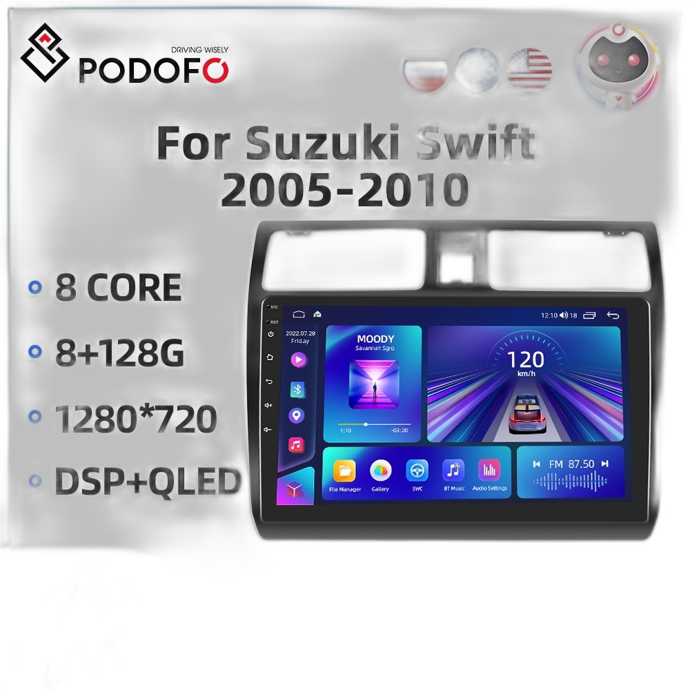 Android 10 Autoradio für Suzuki Swift 2005–2010 – Multimedia-Videoplayer, GPS, 4G WIFI und Carplay