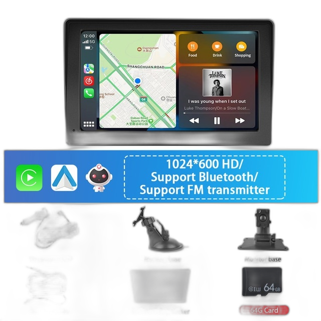 Bilmonitor, AirPlay-radio, HD trådløs Carplay