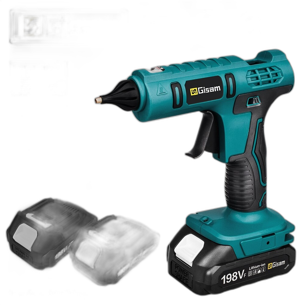 Trådlös varm smältlimspistol, 100W effekt, kompatibel med Makita 18V batteri, 11mm limstavar.