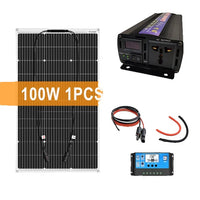 Solar System for Home, 2000W Power Output, 100Ah Lifepo4 Battery