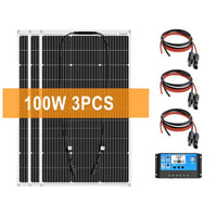 Solar Power System, 100W Power Output, for Home Use and Outdoors Camping