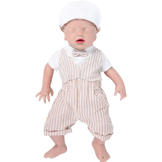 Silikone Reborn Babydukker, realistiske malede træk, livagtigt nyfødt design